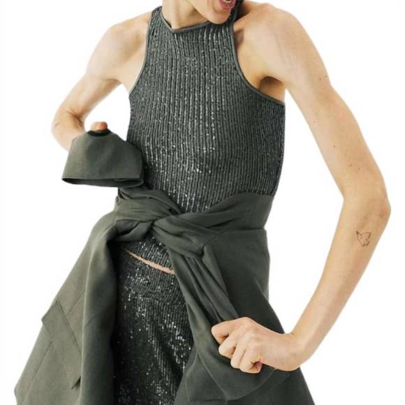 NEW IN THE MOOD FOR LOVE tanja tank top in olive green - Picture 2 of 3